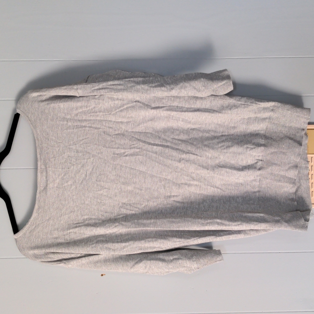 NWT Women's Size Large Metaphor Gray Scoop Neck Sweater - Picture 8 of 8